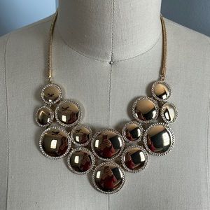 NWT Gold crystal statement necklace